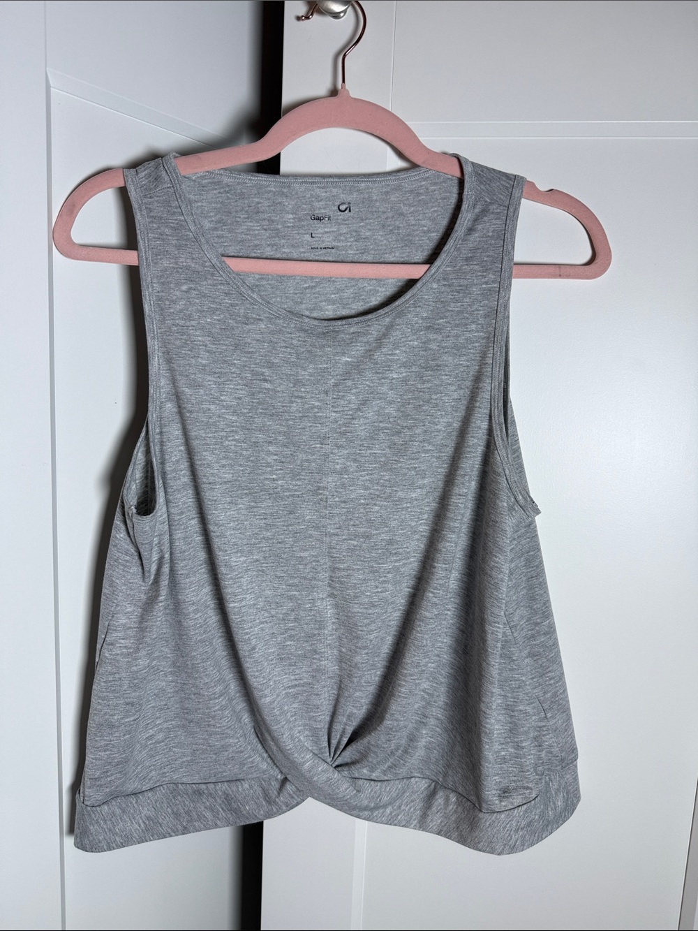 GAP Light Gray Twist-Hem Tank Top